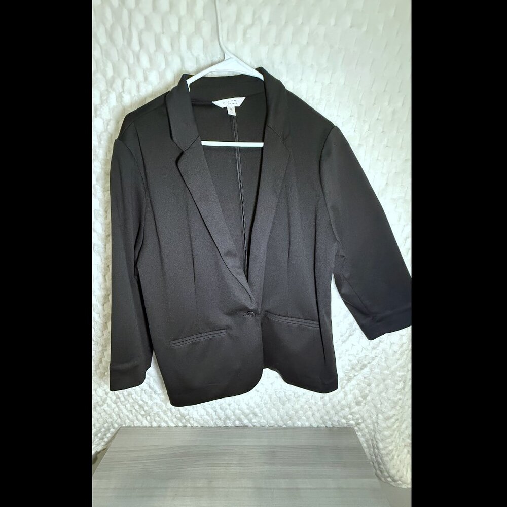 Women’s LC Lauren Conrad Fitted Blazer 3/4 Sleeves - XL - Black